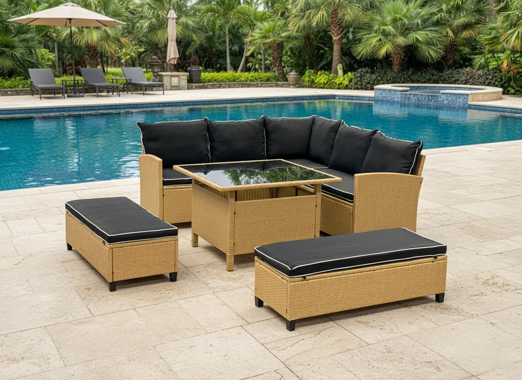 Wicker Patio Set - Barbados