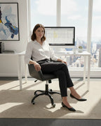 Aurelia Executive Office Leather Chair - Grey