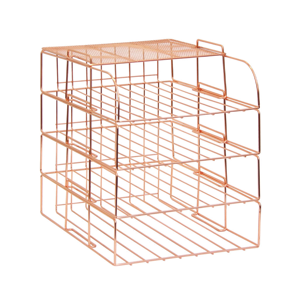 4 Tier FilE Organizer - Rose Gold