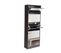 Fine Living Mirror Shoe Cabinet - 3+2tier Wenge