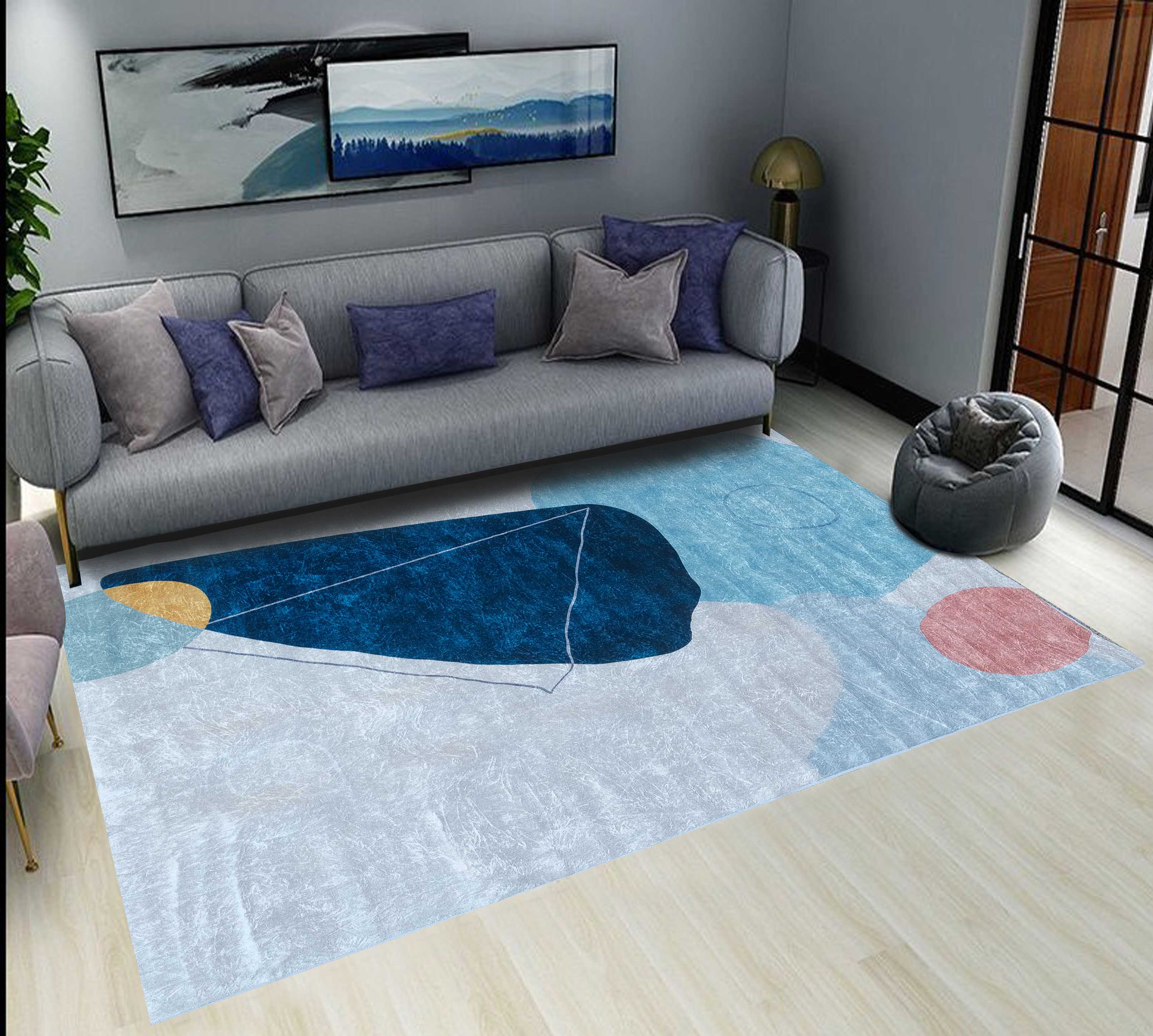 160 x 230 cm Bohlen Velvet Print Rug - Fine Living