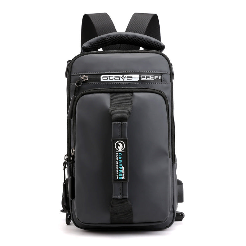 USB Charging Compact Bag - Dark Grey