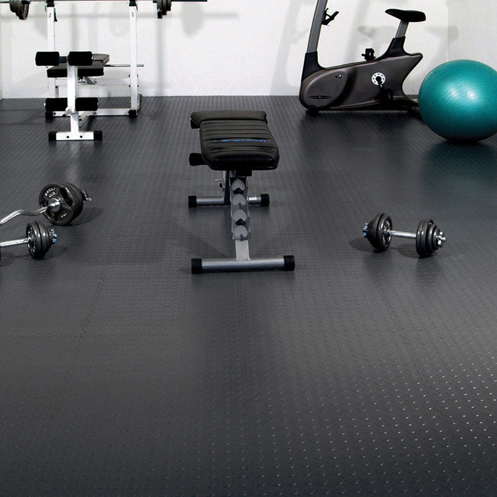 PVC interlocking tiles set of 4 Black