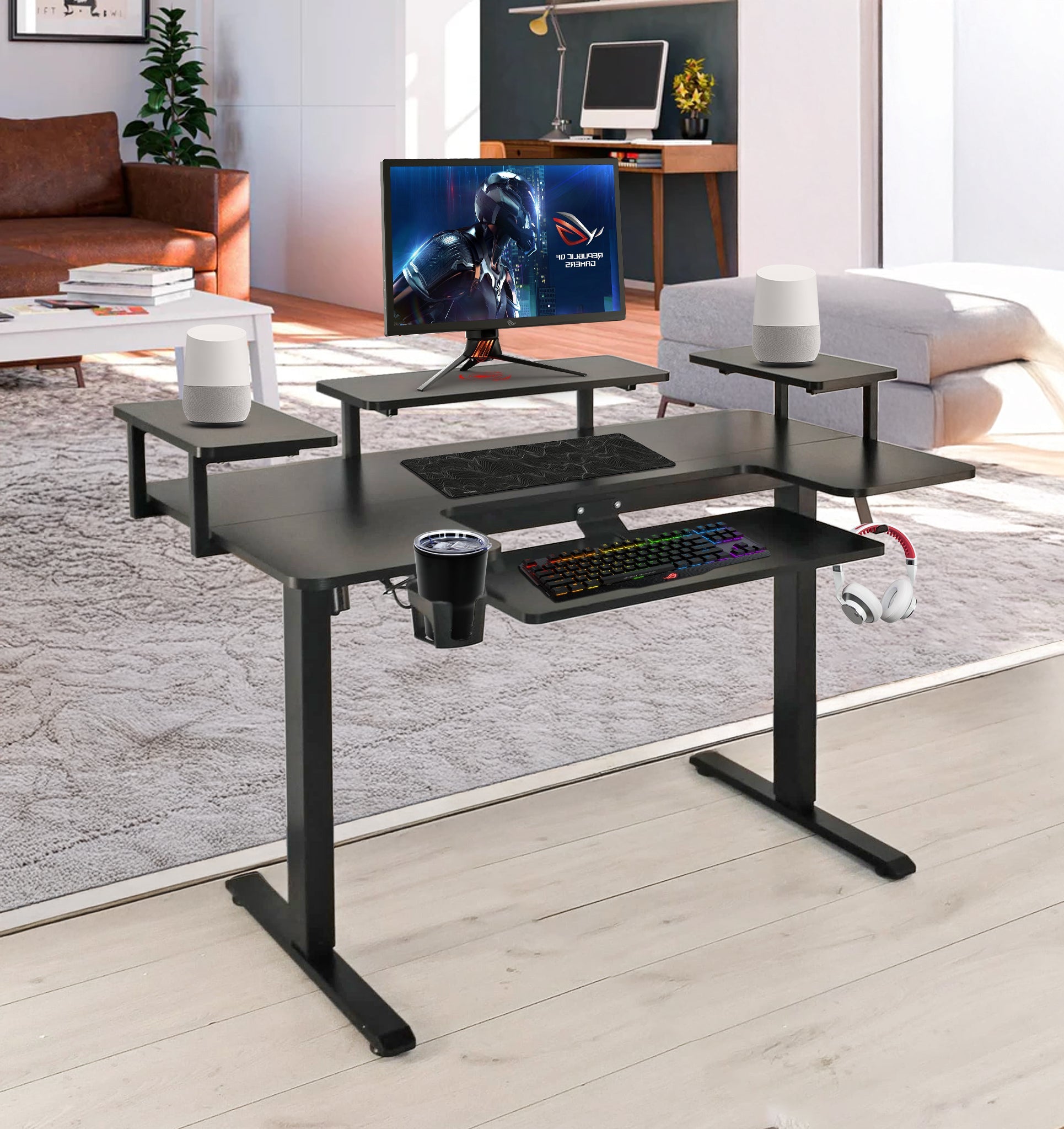 ProLift Height Adjustable Desk -Black-Fine Living