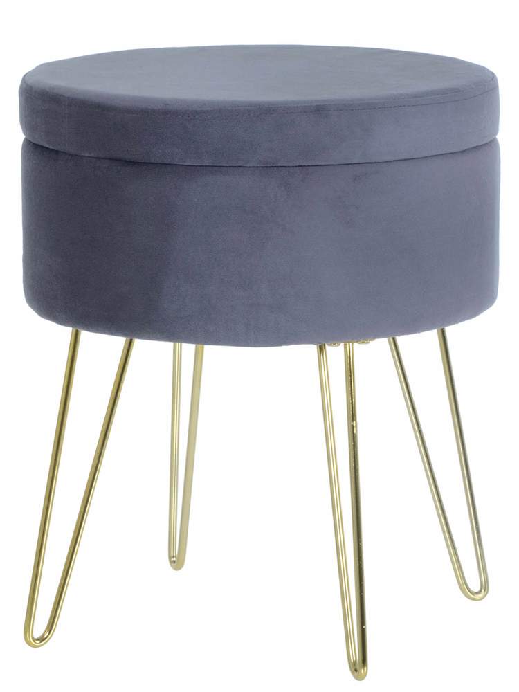 Cairo Storage Stool - Dark Grey