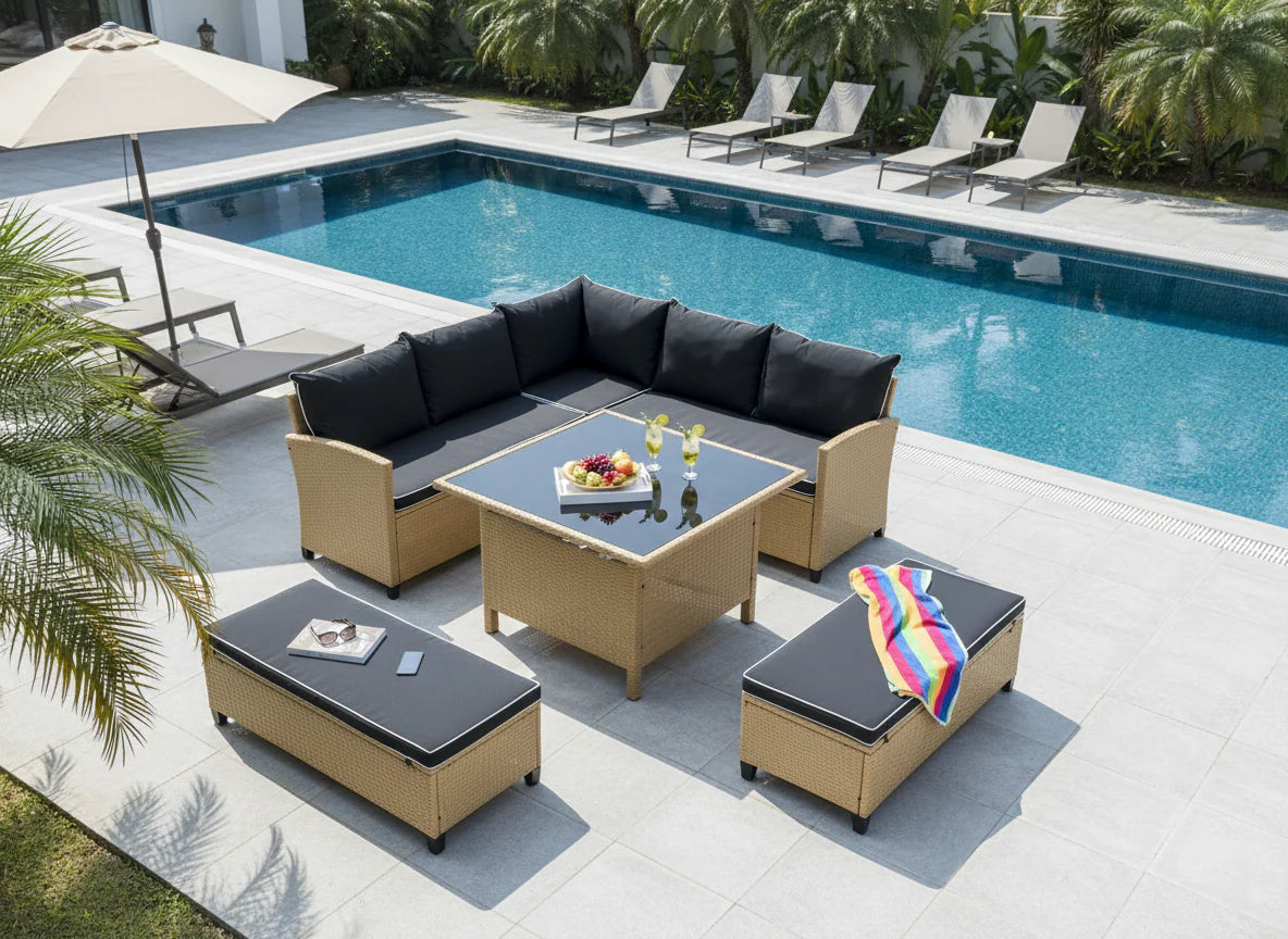 Wicker Patio Set - Barbados