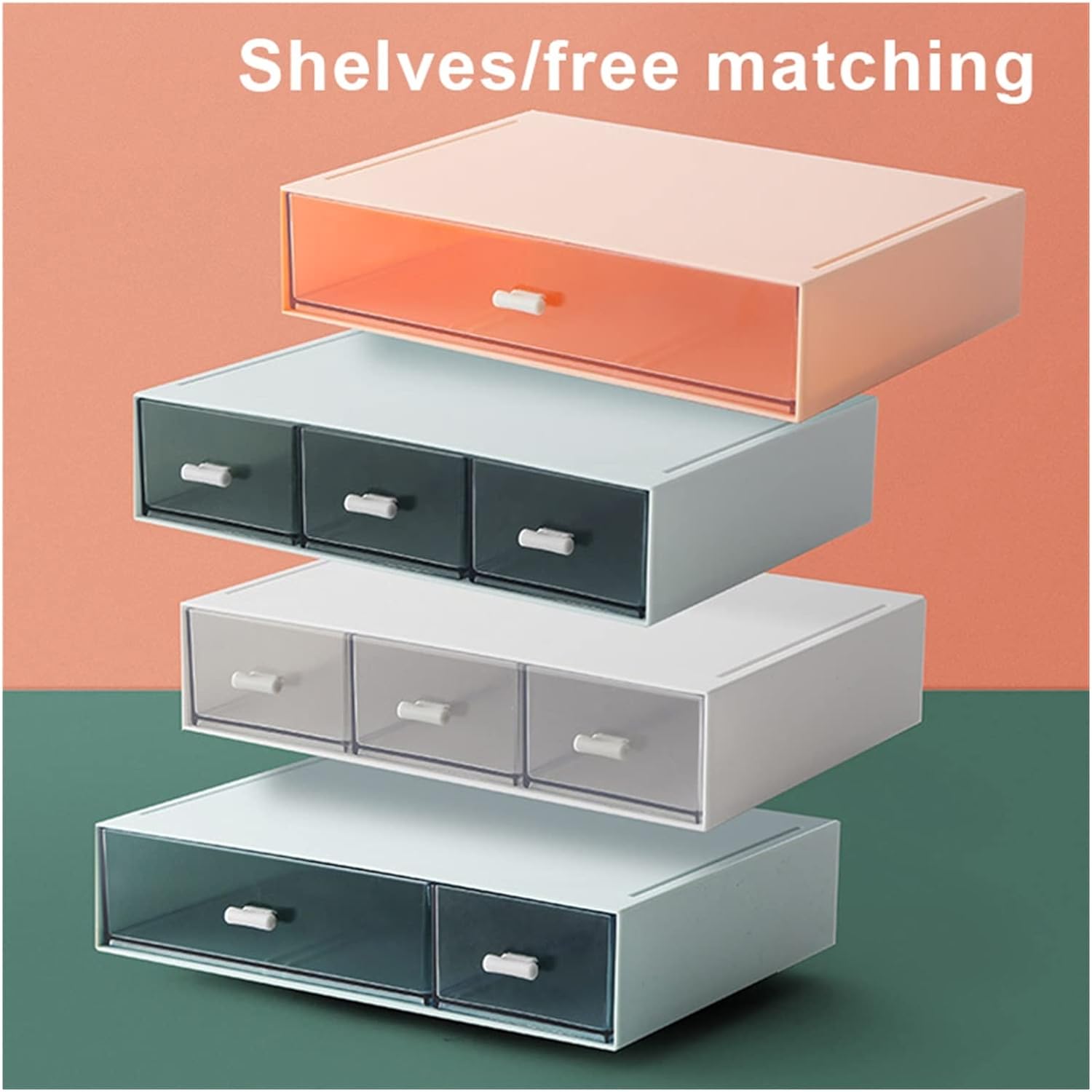Clean Nest Two Drawer Organizer White Fine Living