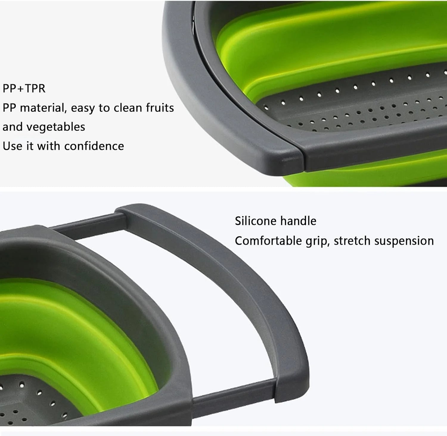 Collapsible Over-Sink Sieve-Green