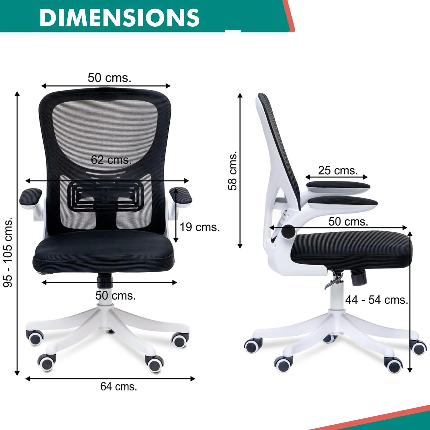 ErgoPro Office Chair - White/ Black