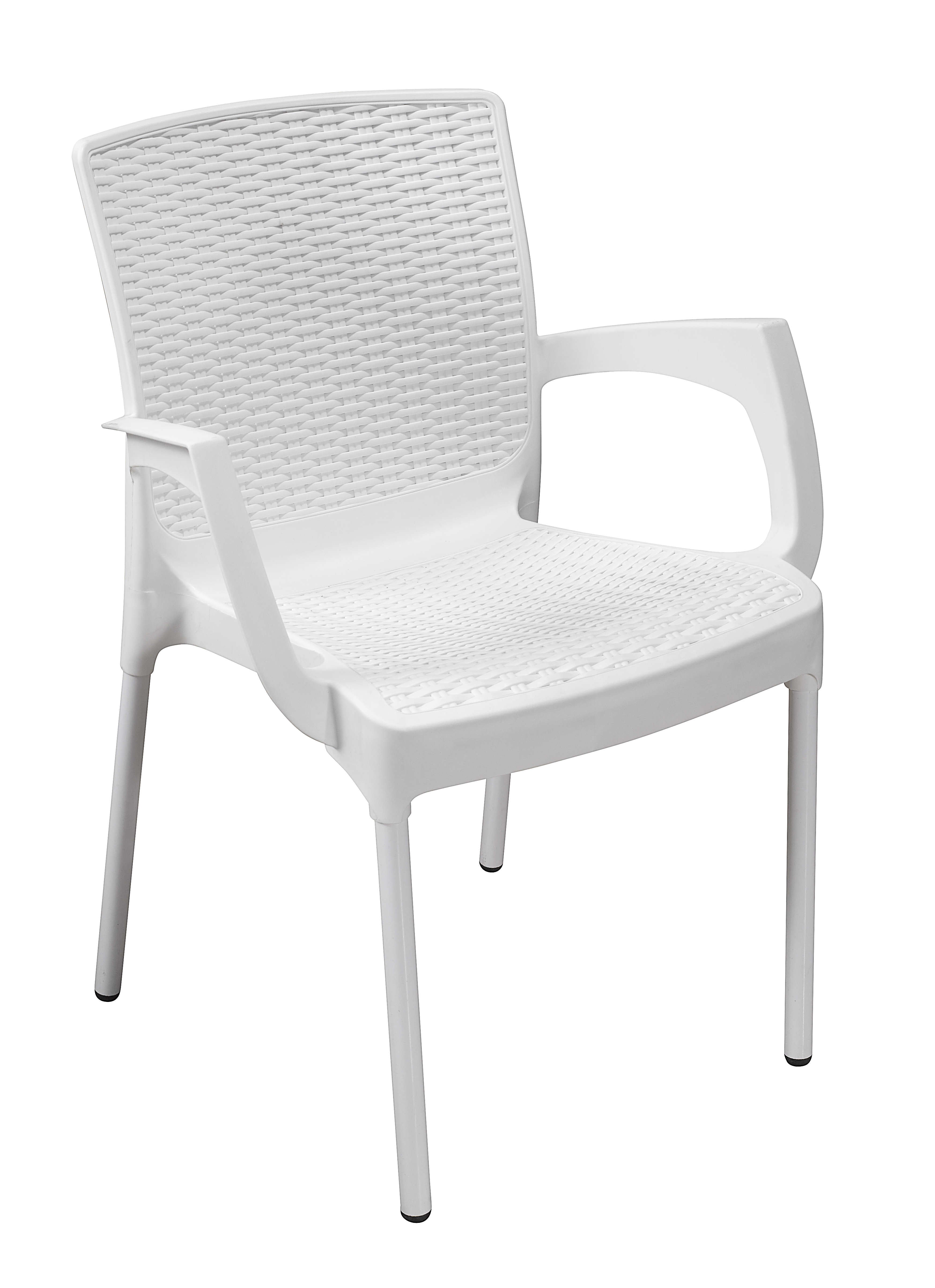 Monaco Rattan Chair - White