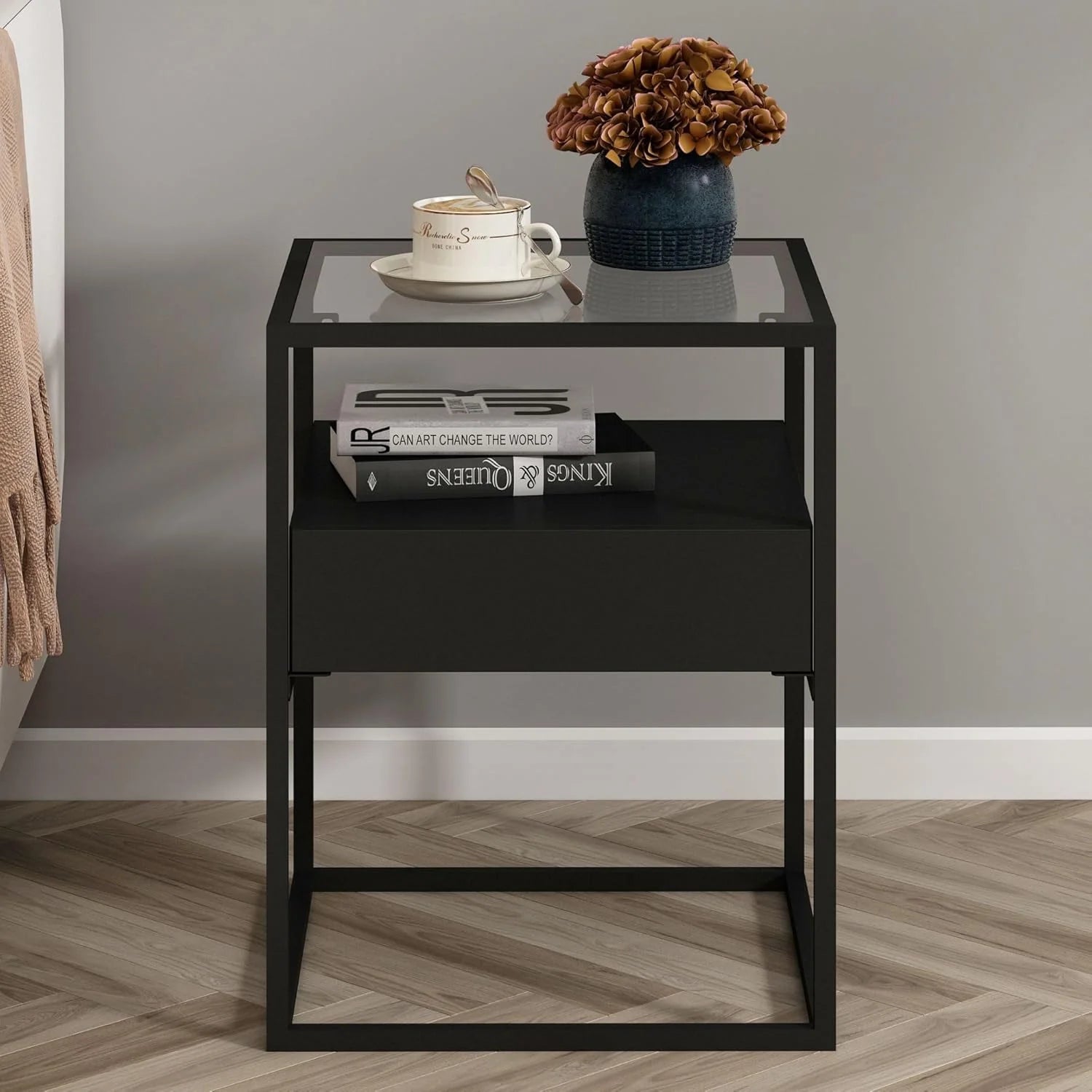 Fine Living Athens Side Table - Black