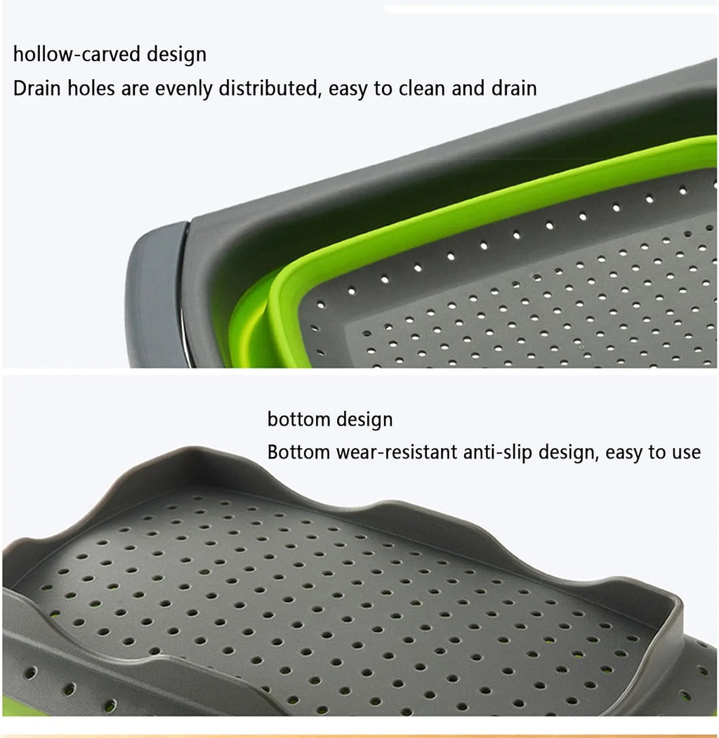 Collapsible Over-Sink Sieve-Green