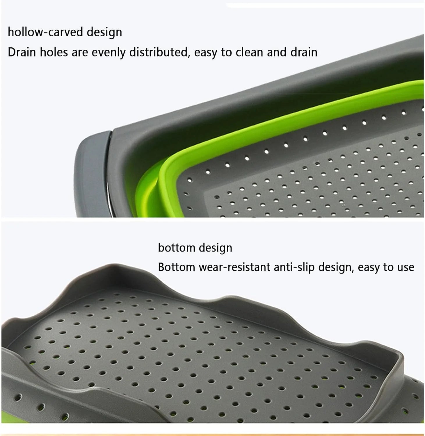 Collapsible Over-Sink Sieve-Green