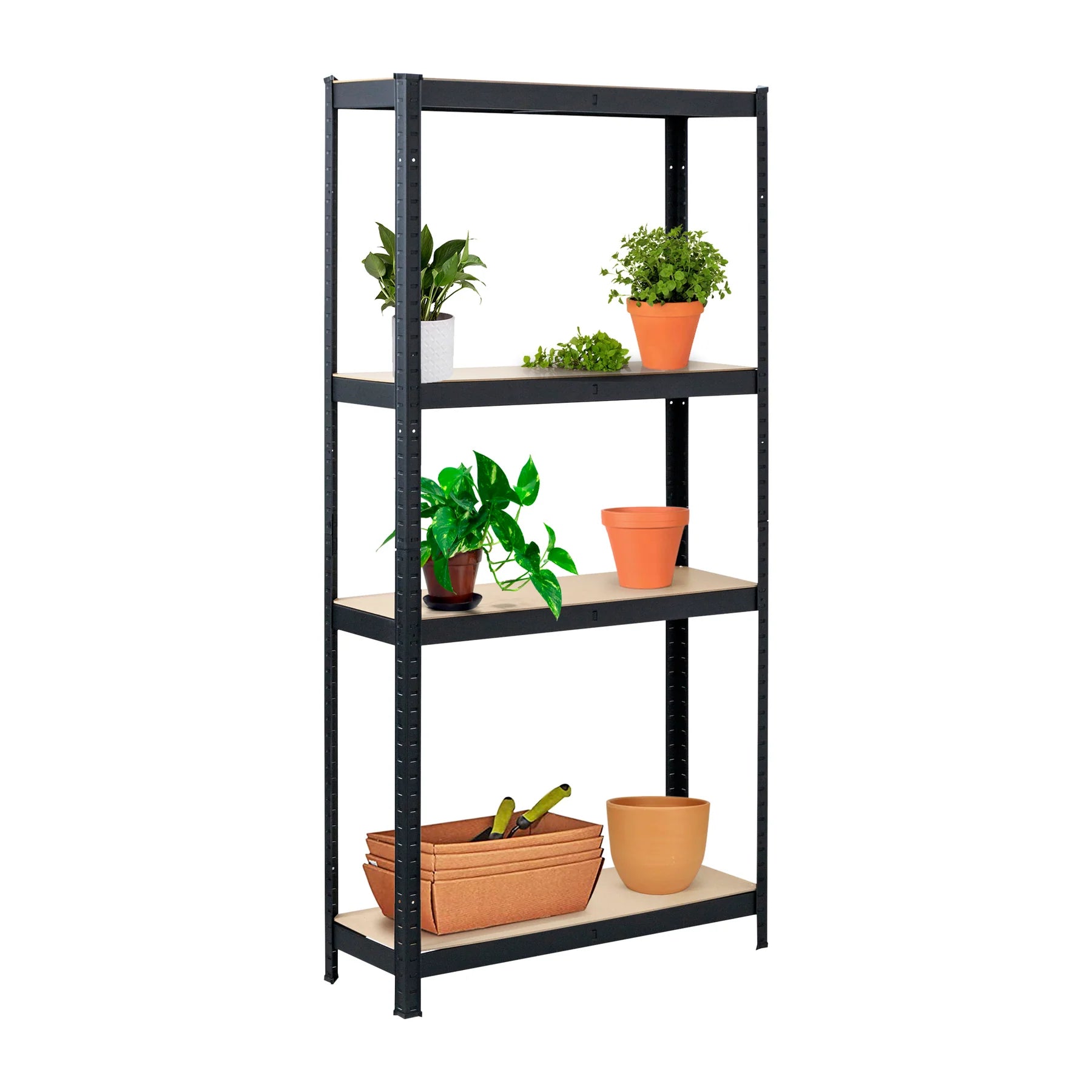 Fine Living 4 Layer shelf in Matte black