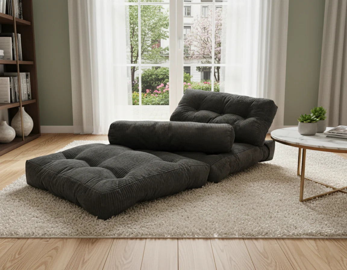 Foldable Chair Bed - Grey