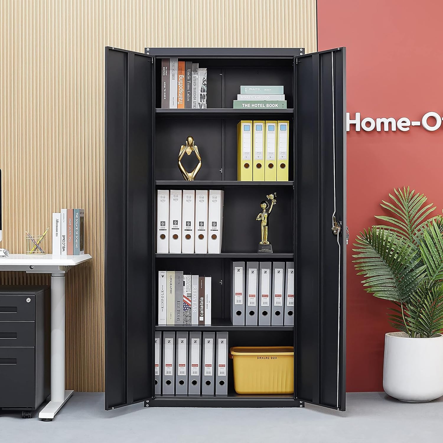 TitanLocker 2 Door Cupboard - Black - Fine Living