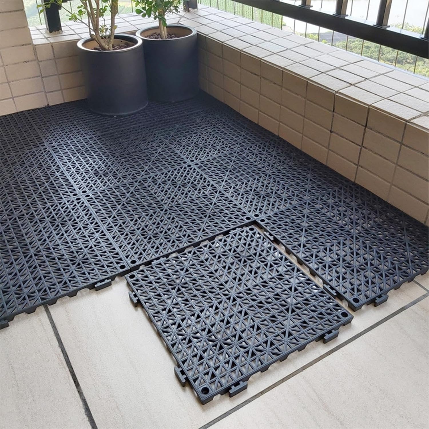 Ulti Max PP 30*30cm Interlocking Tiles - 9pc -Grey