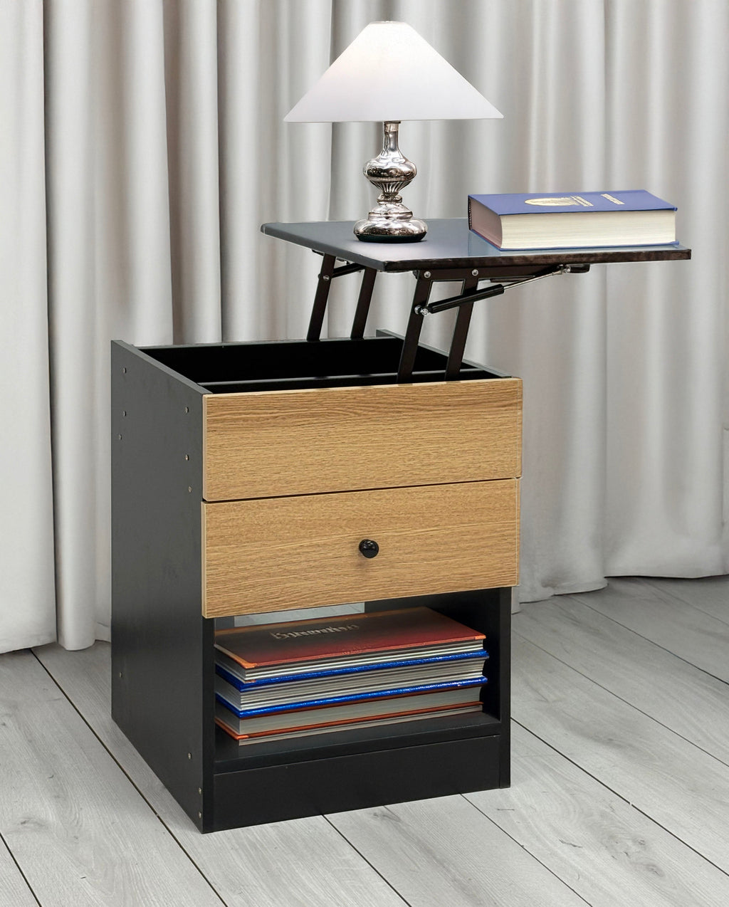 Orion Lift Side Table - Black