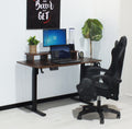 WorkNest Height Adjustable Desk-Walnut-Fine Living