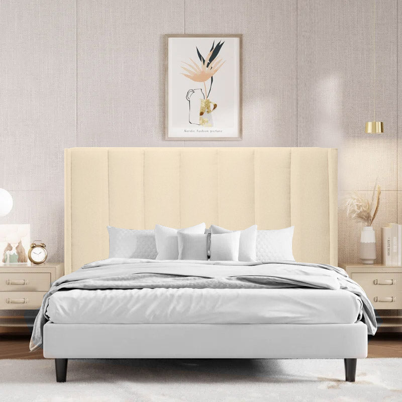 Epic Aura Headboard - Queen - Cream