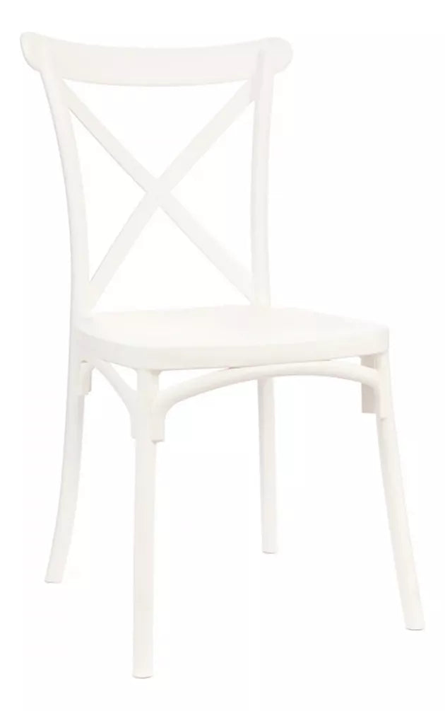 Cross Back Dining Chair - White - Fine Living