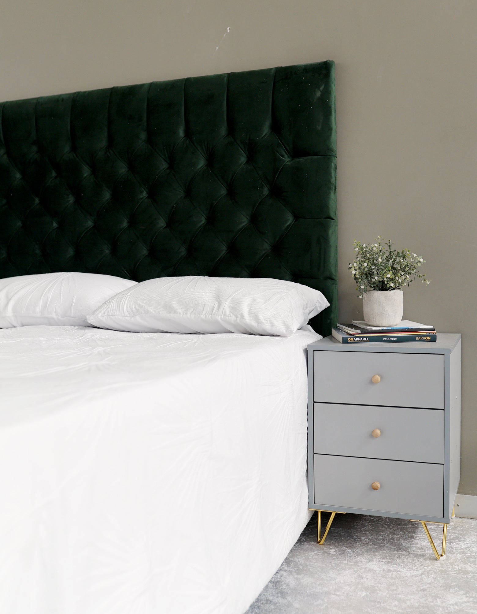Florida Headboard - King - Velvet Green