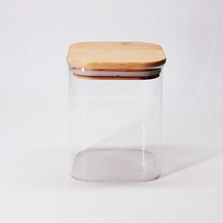 Pristine Bamboo Lid Glass Jar XS 400ml Fine Living