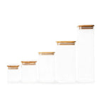 Pristine Bamboo Lid Glass Jar XS 400ml Fine Living