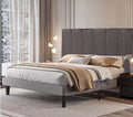 Texas King Headboard - Charcoal Velvet