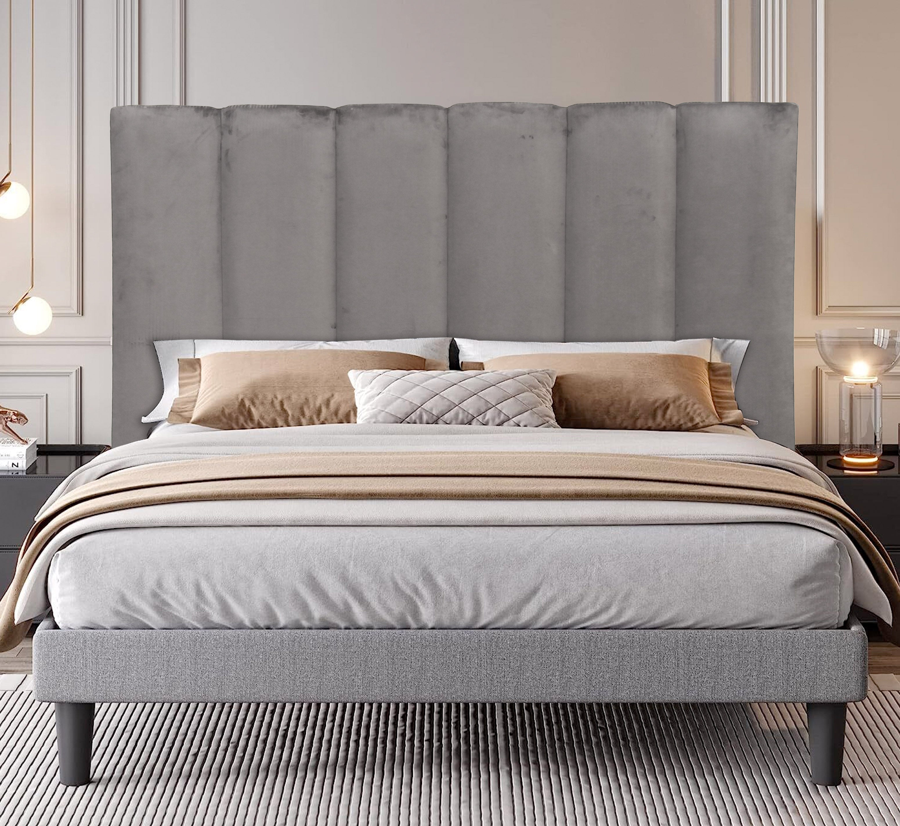 Texas Queen Headboard - Charcoal Velvet