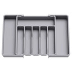 Extendable Cutlery Drawer Tray - Grey