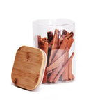 Pristine Bamboo Lid Glass Jar XS 400ml Fine Living