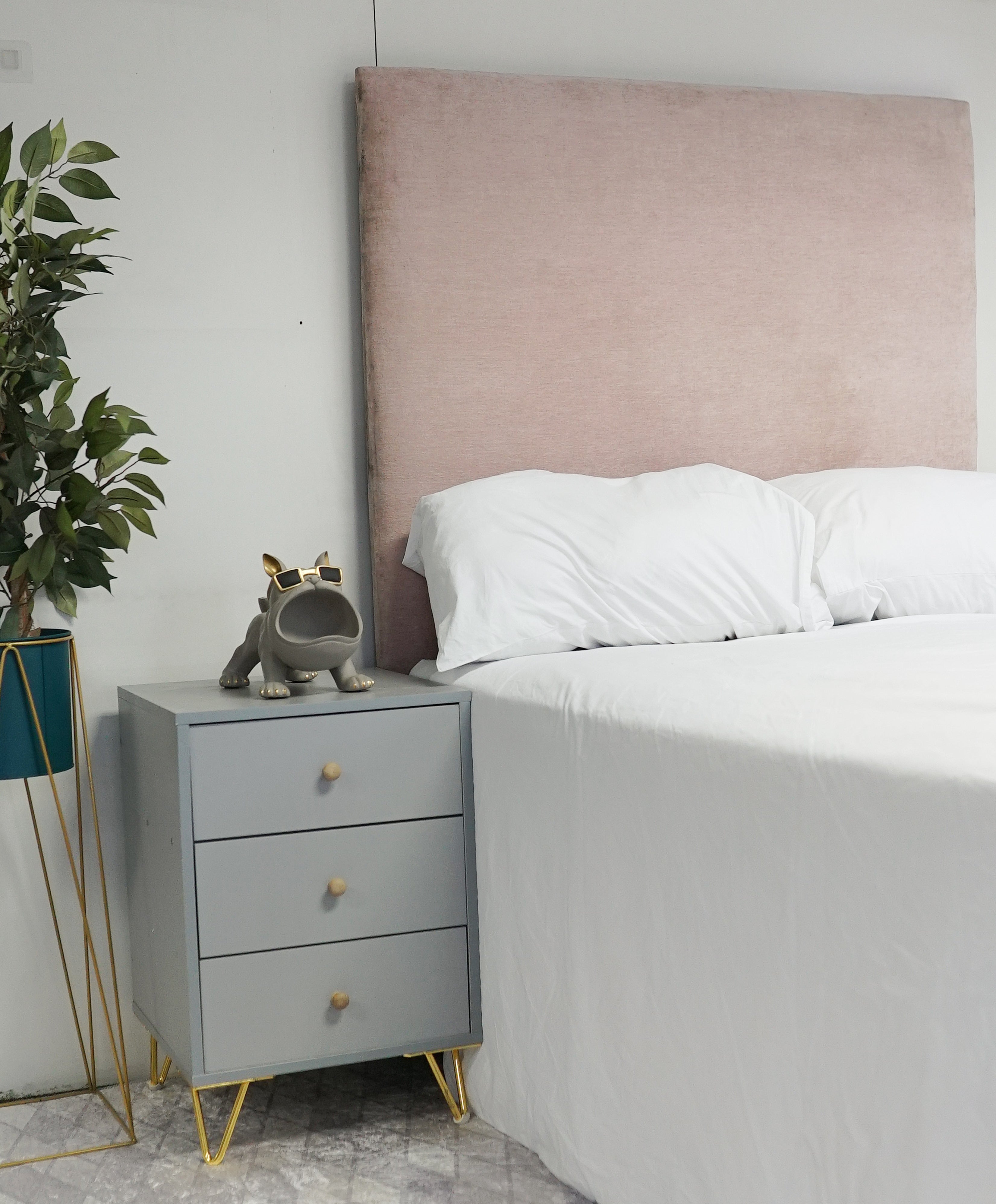 Berlin Headboard - Quarter - Velvet Blush