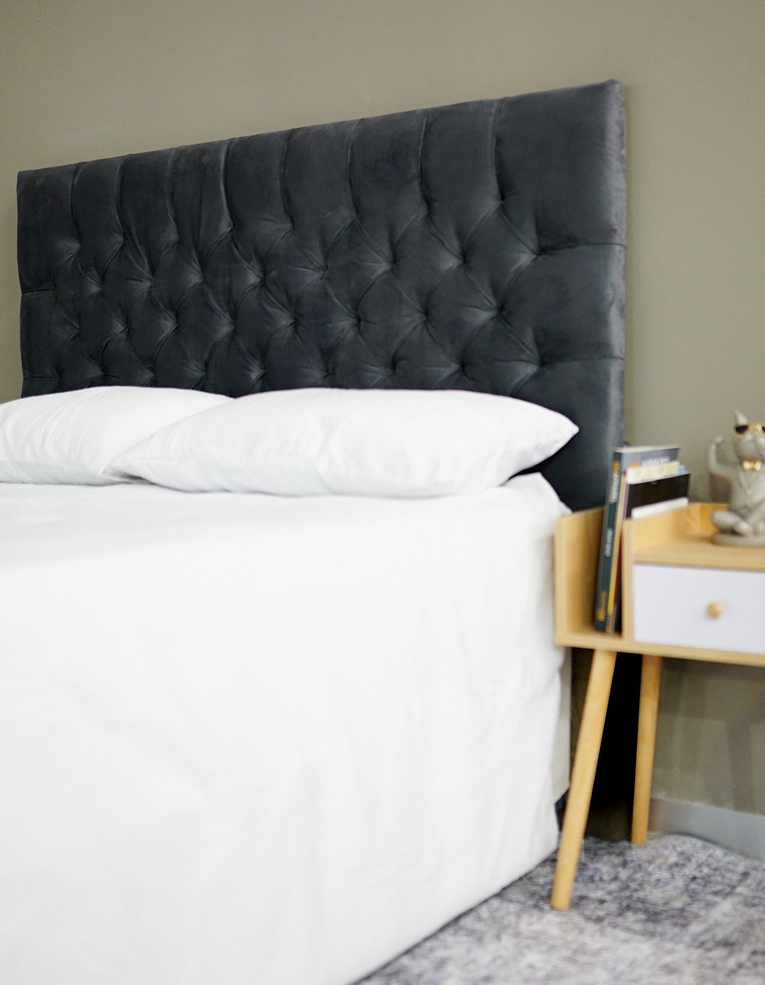 Florida Headboard - King - Velvet Grey