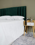 Texas Double Headboard - Emerald Green Velvet