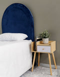Indiana Headboard - Single - Velvet Navy Blue