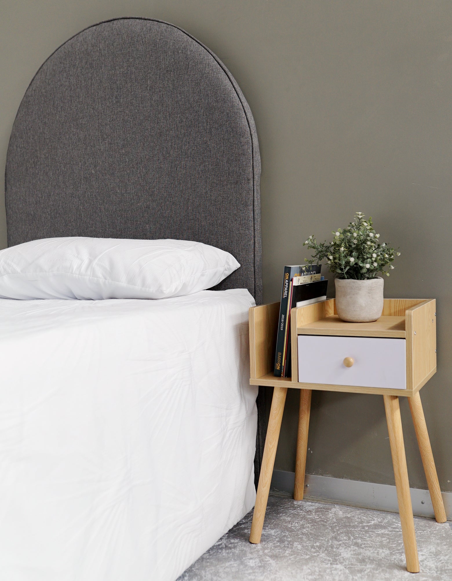 Indiana Headboard - Single - Norwich Grey