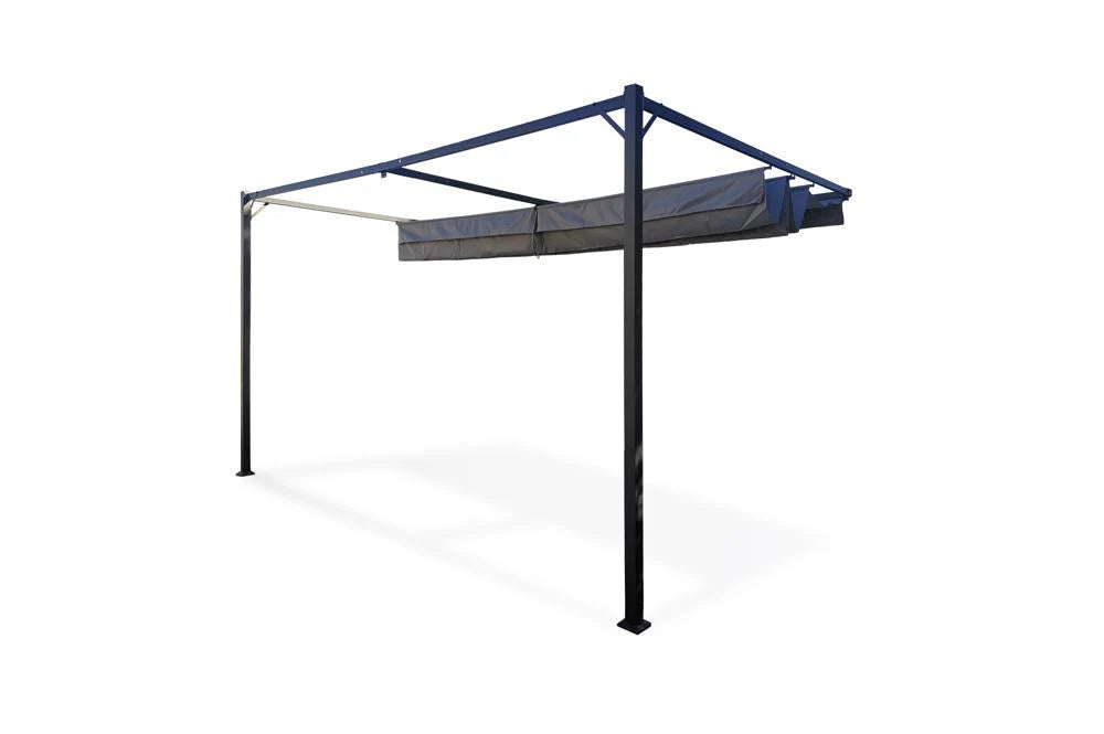 Skyline Wall Mounted Pergola - 3x2.7m - Grey
