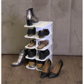 Pillar 4 Layer Shoe Rack - White
