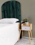 Rochester Headboard - Single - Velvet Green