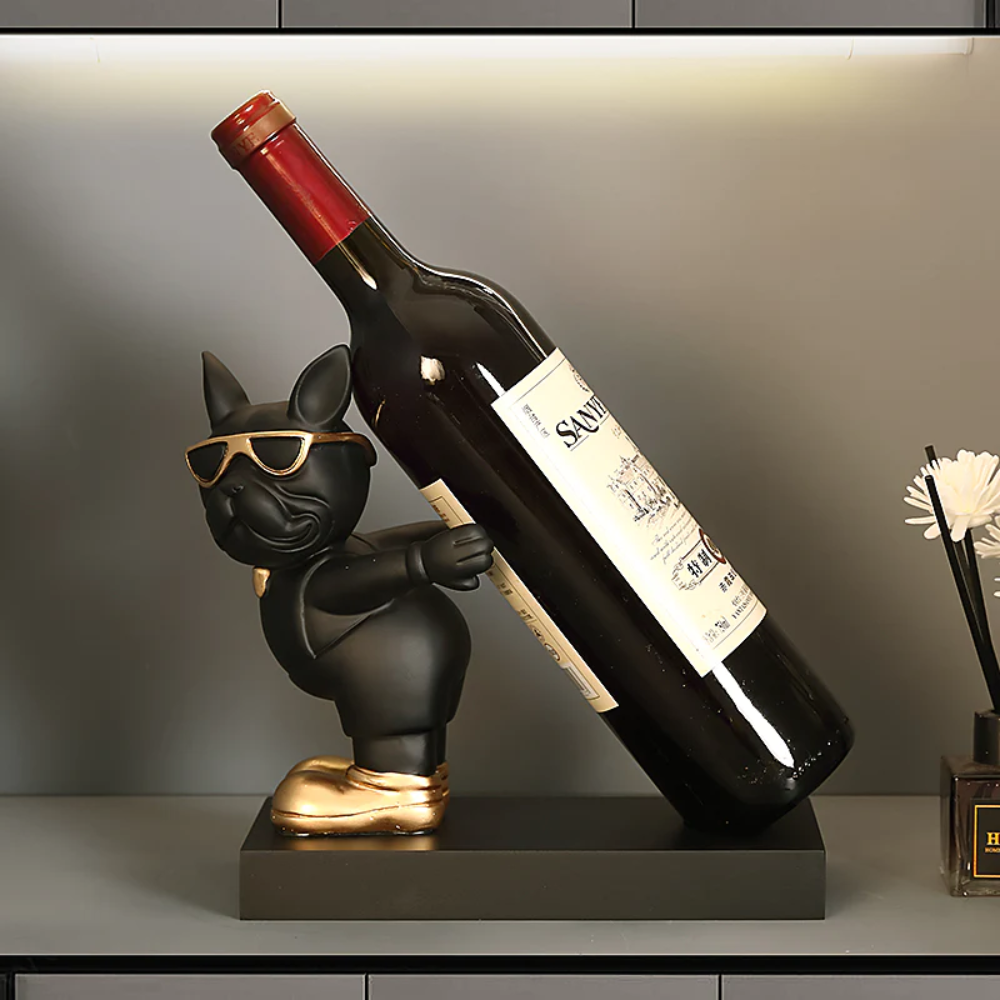 Bulldog Wine Holder - Black