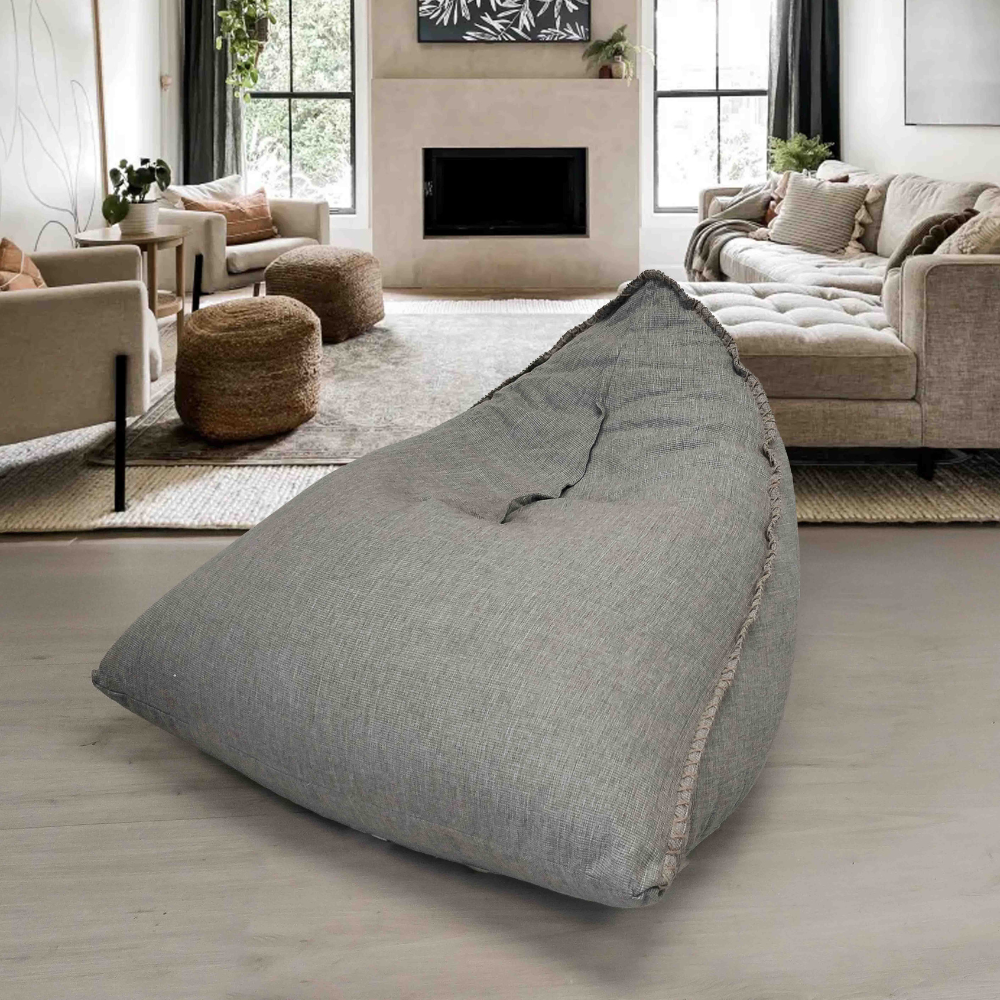 Indoor or Outdoor Shell Bean Bag Dark Grey