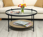 Velour 2 Tier Round Coffee Table - Finery