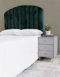 Rochester Headboard - Double - Velvet Green