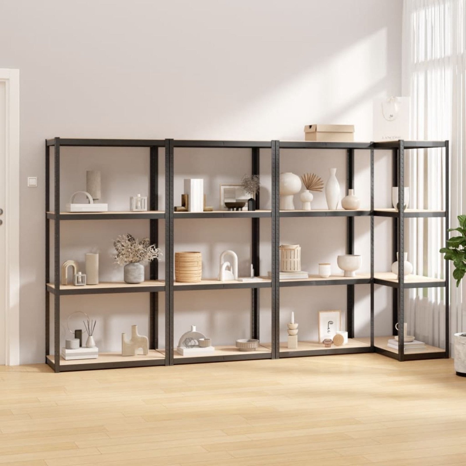 Fine Living - 6 Layer Shelf Matt Black