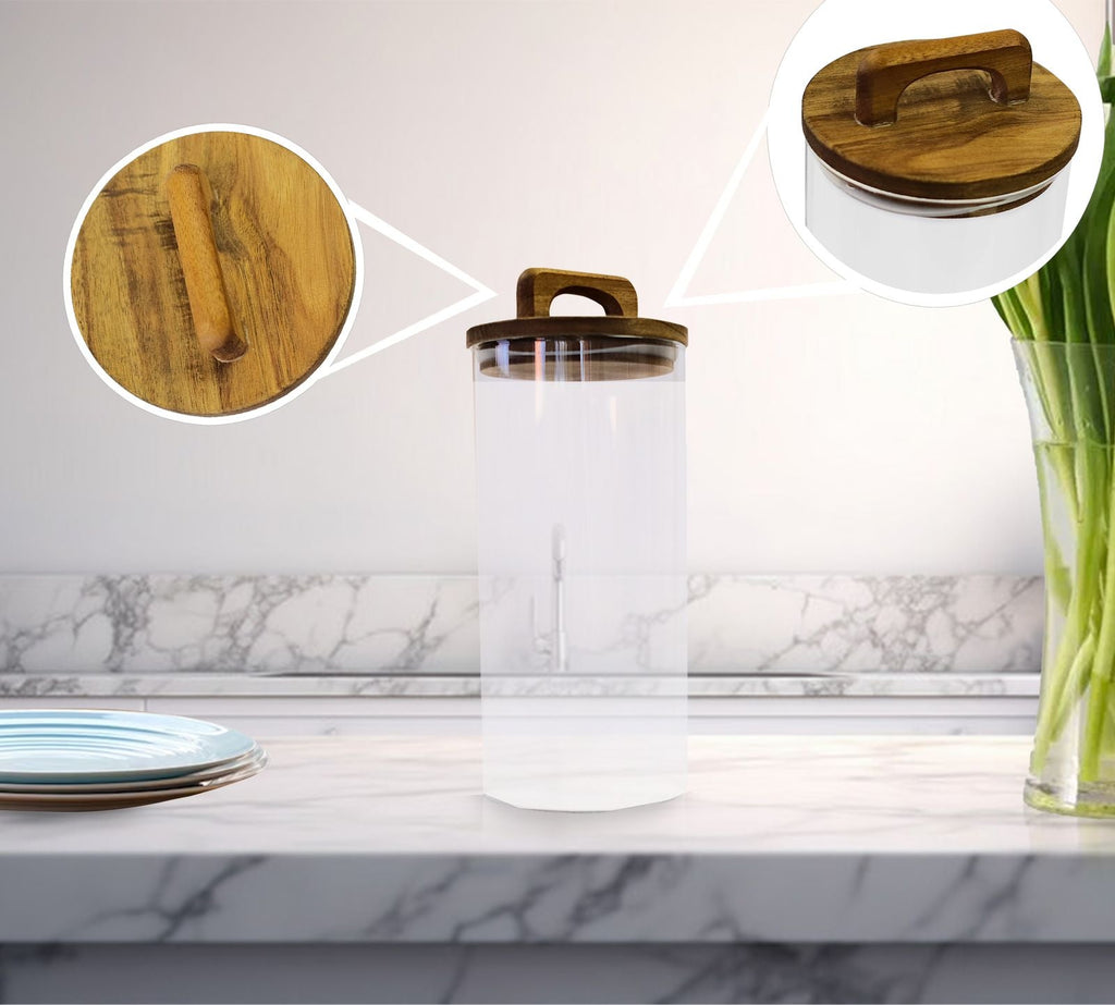Jar with Acacia Handle Lid - 20000ml - 10 x 30cm