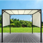 NobleShade Pergola with Sliding Roof Curtain -3*3m - Beige