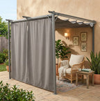 Sunridge Wall Mounted Pergola with Awnings - 3x2.7m - Grey