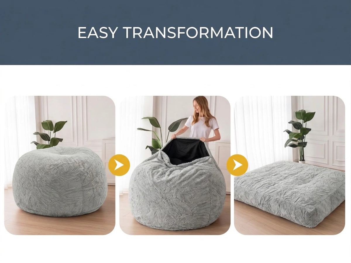 Bean Bag Grey - Simpy Homeware