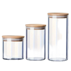 Crystal Nest Jar with Bamboo Lid